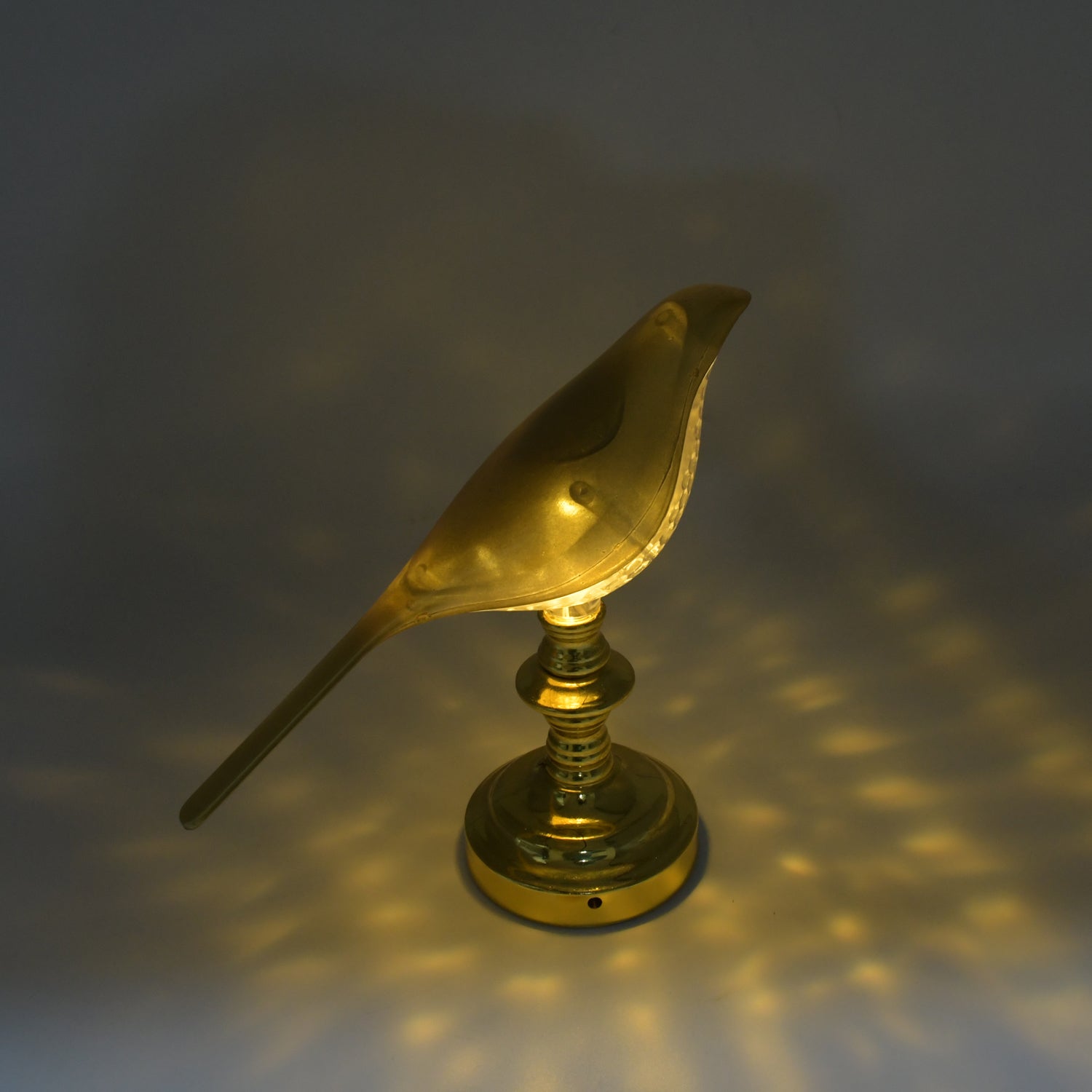 Detailed view of crystal LED table lamp with decorative design Detailed view of crystal LED table lamp with decorative design